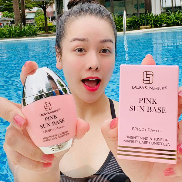 Kem chống nắng kiêm kem lót nâng tone da - Pink Sun Base SPF50+ PA++++